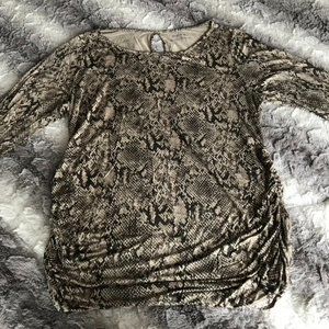 Motherhood Maternity XL 3/4 Sleeve Snake Print Top